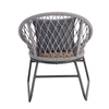 Patio Poolside Furniture Garden Dining Set Aluminum Rope Chair