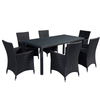 Outdoor Wicker Rattan Patio Dining Table And Chair Set