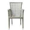 Wicker Rattan Outdoor Patio Dining Arm Chair With Cushion