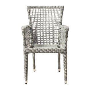 Wicker Rattan Outdoor Patio Dining Arm Chair With Cushion