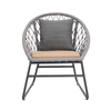 Patio Poolside Furniture Garden Dining Set Aluminum Rope Chair