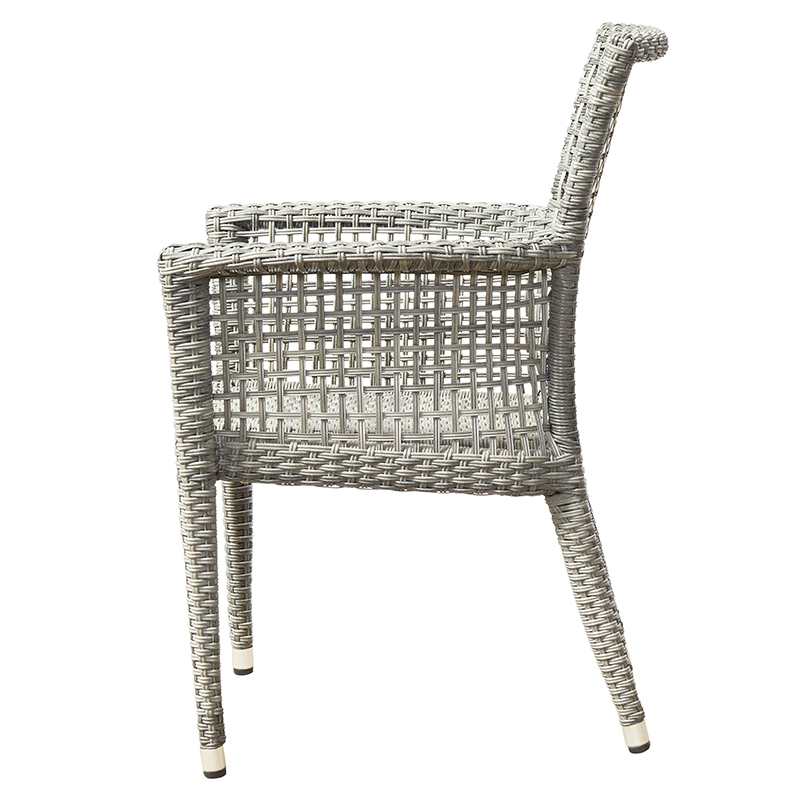 Wicker Rattan Outdoor Patio Dining Arm Chair With Cushion