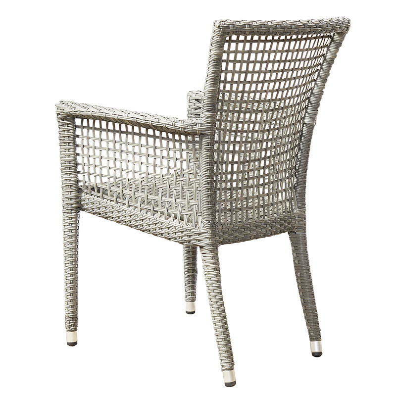 Wicker Rattan Outdoor Patio Dining Arm Chair With Cushion