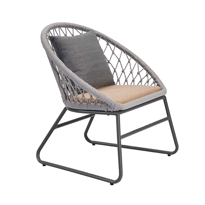 Patio Poolside Furniture Garden Dining Set Aluminum Rope Chair