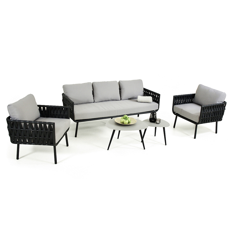 Modern Aluminum Rope Garden Backyard Outdoor Sofa Patio Furniture 