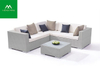 Large Aluminum PE Rattan All weather Garden Sofa 