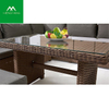 Customized Sectional Outdoor Rattan Furniture Restaurant Dining Sofa Set 