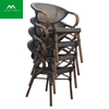 Modern Outdoor Restuarant Bamboo Aluminum Rattan Chair