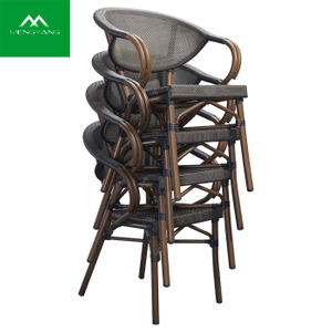 Modern Outdoor Restuarant Bamboo Aluminum Rattan Chair