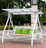 Fashionable Large Aluminum Three Seater Hanging Swing Chair with Canopy