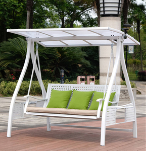 Fashionable Large Aluminum Three Seater Hanging Swing Chair with Canopy