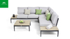 Modular Sectional L Shape Balcony Courtyard Sofa Set