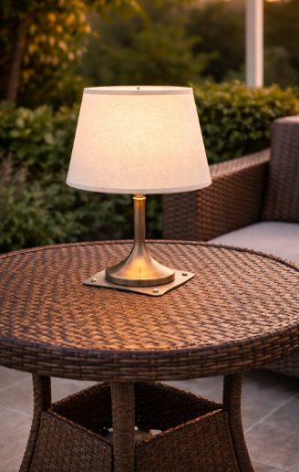  To Secure A Lamp To An Outdoor Table