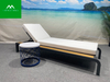 Comfortable Single Person Teak Aluminium Sofa Cushion Bed