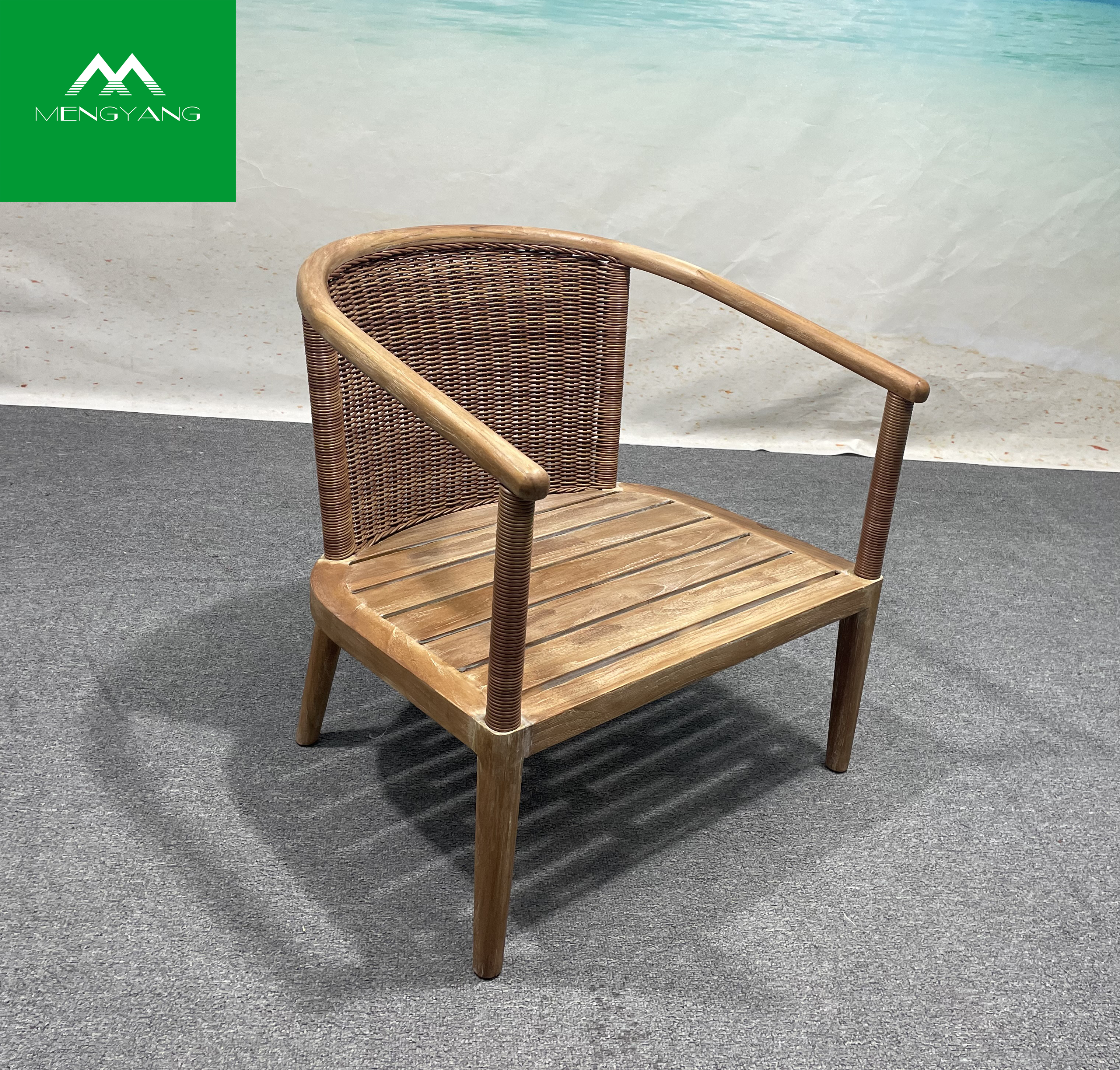 Modern Wholesale Customized Leisure Hotel Home Teak Wood Outdoor Dining Chair 