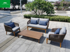 Good Quality Teak Wood Garden Furniture Outdoor Rope Sofa