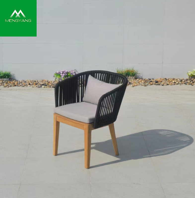 Sleek New Design Teak Outdoor Courtyard Garden Chair