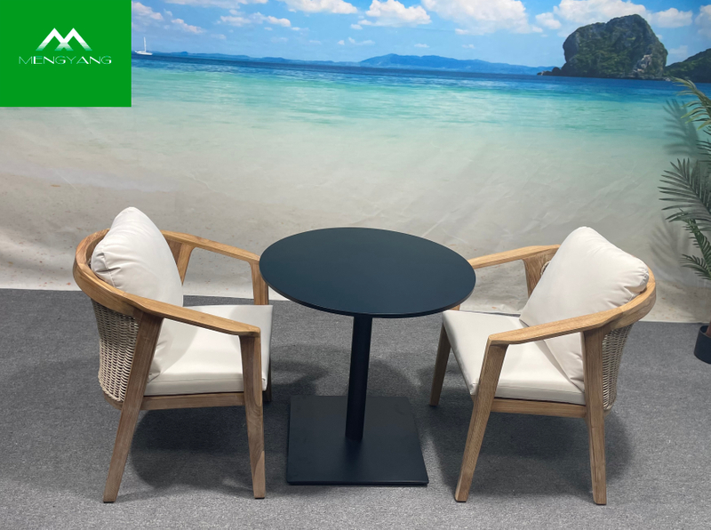 New Popular Garden Sling Dining Teak Chair Aluminum Table 